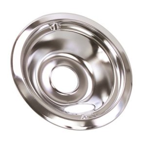 Drip Pan fits Whirlpool Ranges in Chrome, 6 in. 1pc