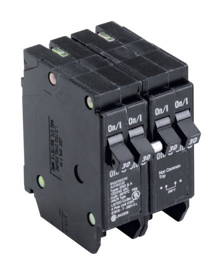 30/30 amps Plug In 4-Pole Circuit Breaker Eaton Cutler-Hammer