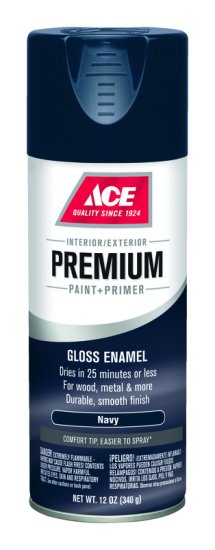 Premium Gloss Navy Enamel Spray Paint 12 oz.