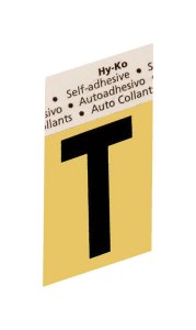 1-1/2 in. Black Aluminum Self-Adhesive Letter T 1 pc.