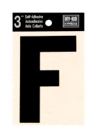3 in. Black Vinyl Self-Adhesive Letter F 1 pc.