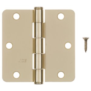 3.5 in. L Satin Brass Residential Door Hinge 3 pk