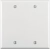 White 2 gang Plastic Blank Wall Plate Cover 1 pk