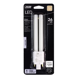 (image for) G24Q-3 4-Pin LED Bulb Cool White 26 Watt Equivalence 1 pk