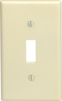 Ivory 1 gang Thermoset Plastic Toggle Wall Plate 1 pk