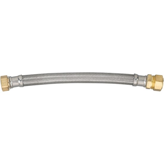 7/8 in. Compression 18 in. Braided Stainless Steel Water Hea