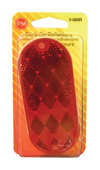 Red Oblong Reflector 1 pk