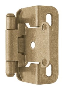 1-1/2 in. W x 2-1/4 in. L Burnished Brass Steel Self-Clo