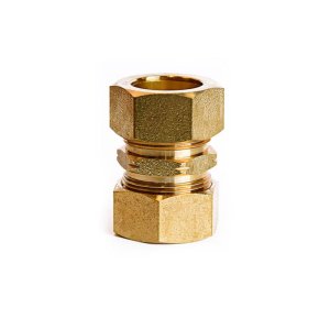 (image for)  7/8 in. Compression X 7/8 in. D Compression Yellow Brass Union