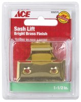 1.5 in. L Bright Brass Universal Hook Sash Lift 2 pk