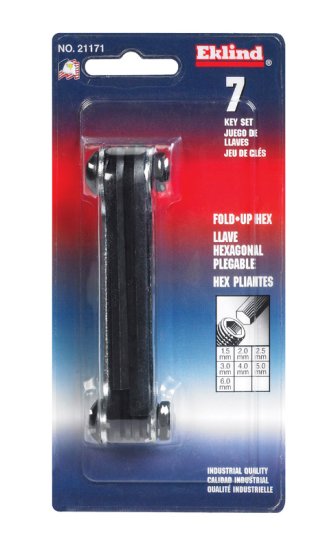 Metric Fold-Up Hex Key Set 7 pc.