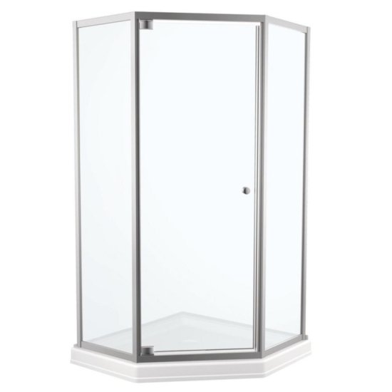 Delta 67-1/2 in. H X 26 in. W Chrome Clear Framed Shower Door