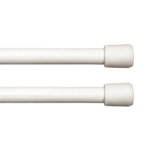 Enamel White Tension Rod 11 in. L x 16 in. L