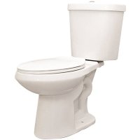 1.1/1.6 GPF Dual Flush High Efficiency Elongated Toilet in White