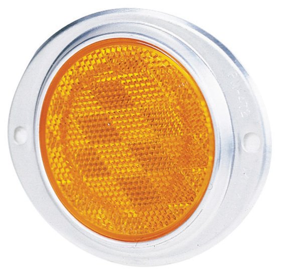 Amber Round Reflector 1 pk