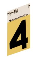 1-1/2 in. Black Aluminum Self-Adhesive Number 4 1 pc.