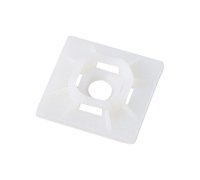 1 in. L White Cable Tie Mounting Base 5 pk