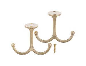 3.5 in. L Bright Brass Gold Brass Medium Undershelf Long Arm