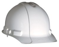 Polyethylene 4-Point Ratchet Safety Hard Hat White 1 pk