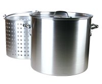 Aluminum Boiling Pot 80 qt. Silver