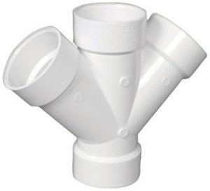 Schedule 40 2 in. Hub x 2 in. Dia. Hub PVC Double