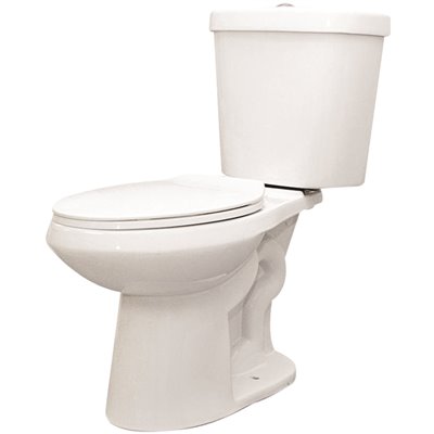 1.1/1.6 GPF Dual Flush High Efficiency Elongated Toilet in White