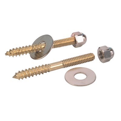 Closet Screws 1/4 in. x 3-1/2 in. Brass Plated