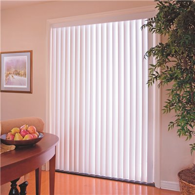 78 in. W x 72 L 3.5in. Vertical Blinds White