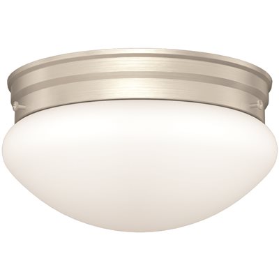 9-1/4 in. 2-Light Brushed Nickel Flushmount