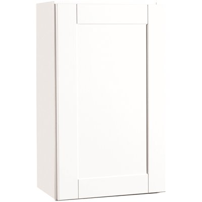 Shaker Satin White Assembled Wall Cabinet 18 x 30 x 12