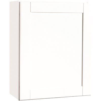 Shaker Satin White Assembled Wall Cabinet 24 x 30 x 12