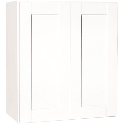 Shaker Satin White Assembled Wall Cabinet 27 x 30 x 12