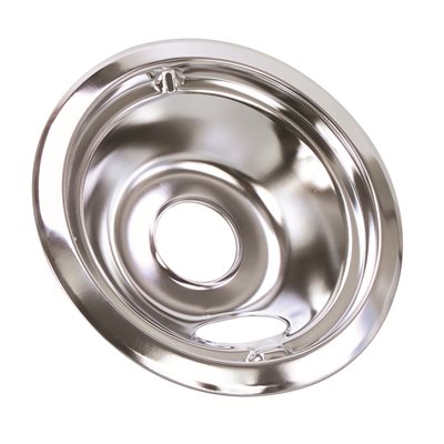 Drip Pan fits Whirlpool Ranges in Chrome, 8 in. 1pc