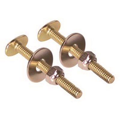 5/16 in. x 2-1/4 in. Round Toilet Bolt, Brass Plated (50-Pack)