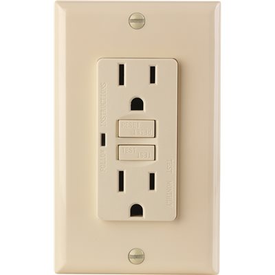 GFCI 15 Amp 120-Volt Ivory