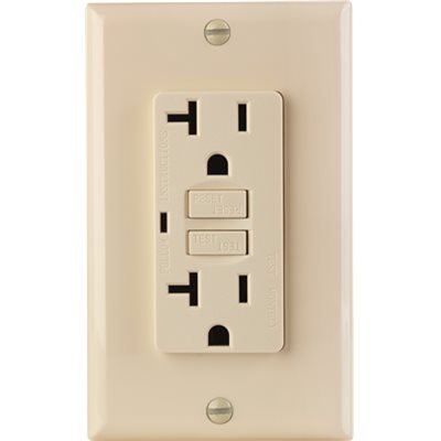 GFCI 20 Amp 120-Volt Ivory