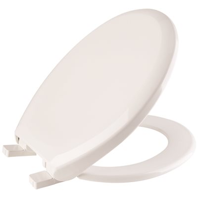 Deluxe Quiet Round Closed Plastic Toilet Seat with Lid i