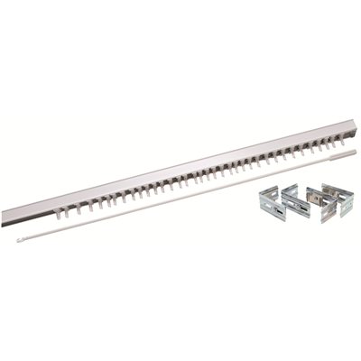 White Steel Headrail for 3-1/2 in. Vertical Bli