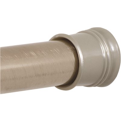 (image for) 44 in. to 72 in. Adjustable Tension Shower Rod in Brushed Nickel