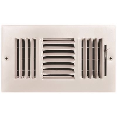 (image for) 8 in. x 4 in. 3-Way Steel Wall/Ceiling Register