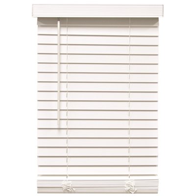 71 in. W x 36 L White 2 in. Faux Wood Blind