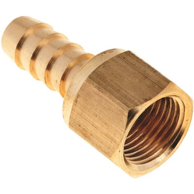 3/8 in. x 3/8 in. FIP Brass Hose Barb Adapter Swivel