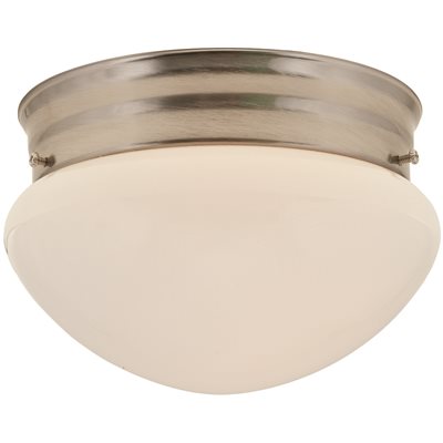 8 in. Mushroom Shaped Ceiling in Fixture Brushed Nick