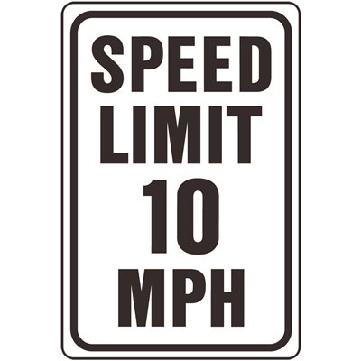 18 in. x 12 in. Aluminum Speed Limit 10 MPH Sign