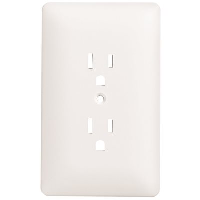 White 1-Gang Duplex Plastic Wall Plate Textured