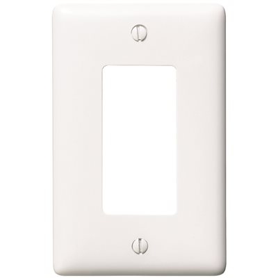 White Rocker Wallplate 1 Gang Midsize