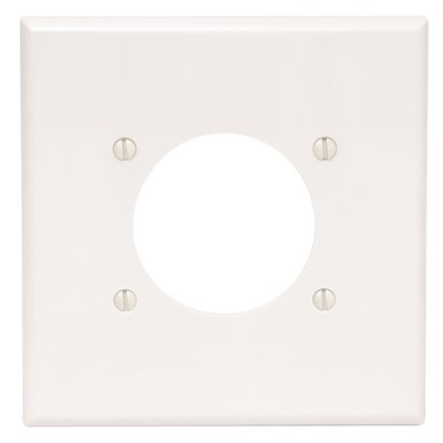 White 2-Gang Flush Mount Wall Plate