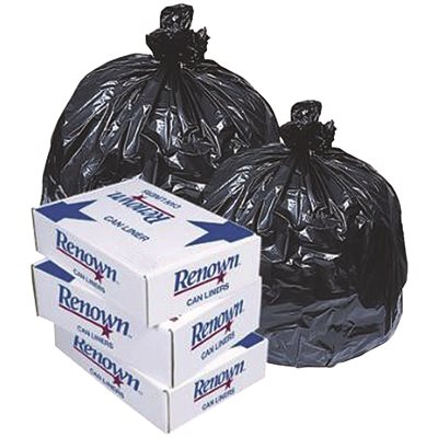 45 Gal Trash Bag 40X46 45GL 1.2MIL BLACK 20/RL 5RL/CS